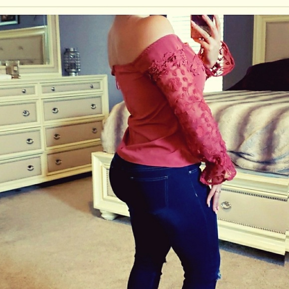 😻😻 S/M/L GORGEOUS MAUVE V-WIRE FLORAL APPLIQUE - Picture 4 of 6